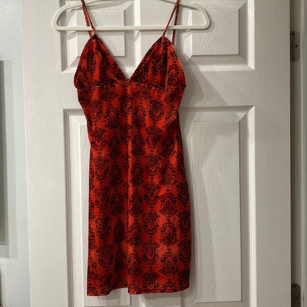 NWOT Free People Velvet Damask Burnout Slipdress